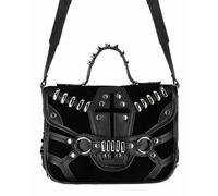 Borsa A Tracolla Alternativa Goth Punk Con Cinghie A Croce Restyle
