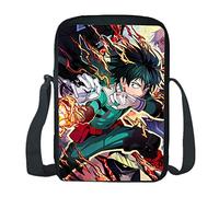 Borsa a tracolla anime, borsa per il pranzo con stampa 3D My Hero Academia, a prova di perdite, riutilizzabile, resistente per scuola, pranzo, pail, per ragazzi, ragazze, bambini