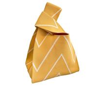 Borsa a tracolla annodata - Borsa per bambola morbida portatile in maglia - Borsa con nodo sulla manica - Borsa a mano all'uncinetto per matrimonio, festa di laurea, viaggi, regalo di compleanno e
