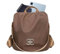 Borsa a tracolla anti-furto, da donna, sottile, per laptop, antifurto, accessorio da viaggio per scuola, lavoro, escursionismo, shopping, negozio, vita quotidiana e sport all'aria aperta, marrone