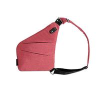 Borsa a Tracolla Anti-Ladro FANDARE Uomo, Borsa a Tracolla con Multiple Tasche, Borsa da Viaggio Uomo, La Borsa Pieghevole a Tracolla per Corsa, Allenamento, Escursionismo, Ciclismo Rosso