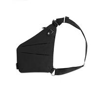 Borsa a Tracolla Anti-Ladro FANDARE Uomo, Borsa a Tracolla con Multiple Tasche, Borsa da Viaggio Uomo, La Borsa Pieghevole a Tracolla per Corsa, Allenamento, Escursionismo, Ciclismo Nero