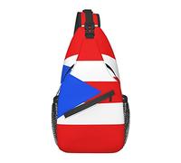 Borsa a tracolla antifurto compatibile con la bandiera di Porto Rico Zaino a tracolla piccolo Zaino alla moda Borse a tracolla per palestra per ciclismo all'aperto per uomini e donne