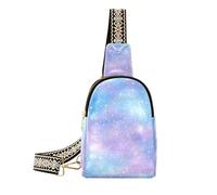 Borsa a tracolla antifurto da viaggio con onde stellate viola blu alla moda per le donne per il pacchetto di giorno