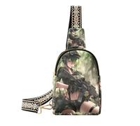 Borsa a tracolla antifurto di modo del pacchetto del fanny del camuffamento dell'esercito alla moda per l'escursionismo, Camouflage militare, 1 size