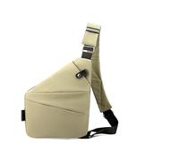 Borsa a tracolla antifurto per le donne borsa da viaggio flessibile borsa a tracolla antifurto per gli uomini, Kaki spalla destra, 1pcs