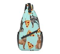 Borsa a Tracolla Antifurto, per Pizze di Bovini Australiani Verde Menta, Zaino a Tracolla a Spalla Borsa a Petto Impermeabile Zainetto Casual Leggero per Sport da Viaggio