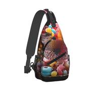 Borsa A Tracolla Antifurto Sling Bag Per Escursionismo, Running, Lavoro Candies On The Table Poliestere Crossbody