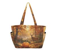 Borsa a tracolla autunnale con zucca di lucciola da donna, trapuntata, borsa a tracolla con cerniera