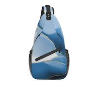 Borsa a tracolla Blu Navy Pittura astratta floreale Escursionismo Zaino a tracolla Zaino a tracolla da viaggio Zaino da viaggio per uomo Donna