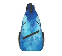Borsa a tracolla Blue Butterfly Galaxy Universe Magic Hiking Daypack Crossbody Shoulder Backpack Travel Chest Pack for Men Women