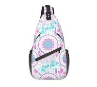 Borsa a tracolla Boho Dreamcatcher Mandala Magic Hiking Daypack Crossbody Shoulder Backpack Travel Chest Pack for Men Women