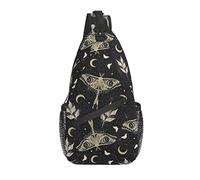 Borsa a tracolla Boho Magic Butterfly Leaf Herb Escursionismo Daypack Crossbody Shoulder Backpack Travel Chest Pack for Men Women