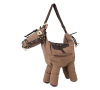 Borsa a tracolla - Borsa a forma di cavallo | Divertente borsa a forma di animale | per donne, moglie, fidanzata, shopping, incontri, tempo libero, viaggi, vacanze, Marrone, Refer to description