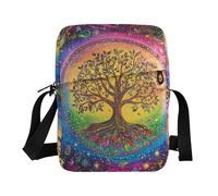 Borsa a tracolla Borsa a tracolla Borse da donna Borse a tracolla Tracolla Tracolla Regolabile per gli sport all'aria aperta L'Albero Della Vita Colorato