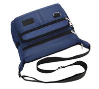 Borsa a tracolla - Borsa a tracolla da 25 cm, elegante tracolla in poliestere con scomparti multipli per ombrelli e, ideale per l'uso quotidiano, viaggi e organizzazione degli uomini, Blu, Refer to