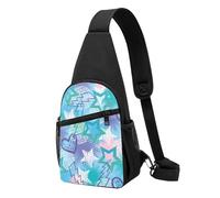 Borsa a tracolla, borsa a tracolla in diagonale borsa da viaggio per escursionismo borsa a tracolla borsa da giorno unisex,Le rock star lampeggiano