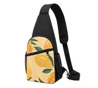 Borsa a tracolla, borsa a tracolla in diagonale borsa da viaggio per escursionismo borsa a tracolla borsa da giorno unisex,Frutto Del Modello Di Mango E Foglie