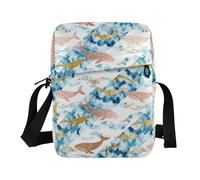 borsa a tracolla Borsa a tracolla Piccole Borse per le donne Cross Over Borsa da donna Borse a tracolla Tracolla Regolabile per Casual Oro Rosa Blu Balene