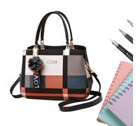 Borsa a tracolla - Borsa classica Hobo Borse | Borsa a tracolla da donna, stile retrò, borsa per la spesa per la casa, Nero, descrizione