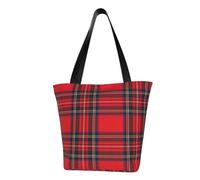 Borsa a tracolla, Borsa tote in tela Borsa grande Borsa casual da donna Borse per la spesa riutilizzabili,Tartan reale Stewart