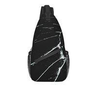 Borsa a tracolla Broken Glass Black Hiking Daypack Crossbody Shoulder Backpack Travel Chest Pack for Men Women