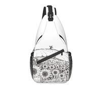 Borsa a tracolla Campo di girasole disegnato a mano Escursionismo Daypack Zaino a tracolla a tracolla Zaino da viaggio per uomo Donna