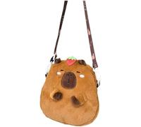 Borsa a tracolla Capybara Cartoon per le donne in peluche Capybara borsa con cerniera carino Capybara borsa a tracolla borsa a tracolla grande capacità per ragazze