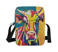 Borsa a tracolla carina borsa a tracolla casual borsa a tracolla tracolla tracolla regolabile per affari - Pop Art mucca