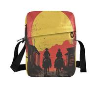 Borsa a tracolla carina borsa a tracolla da uomo donna moda borse tracolla regolabile per scuola scuola - Western Cowboys Canyon Sunset House