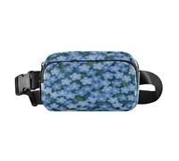 Borsa a tracolla carina Marsupio per donna d'affari Blu Forget Me Not Flowers Borsa a tracolla con tracolla regolabile Grande capacità per viaggi, shopping, corsa