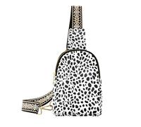 Borsa a tracolla carina per pannolini con stampa leopardata alla moda sfondo bianco per le donne per il pacchetto di giorno