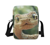 Borsa a tracolla carino Borsa a tracolla Crossover borse a tracolla per le donne Borsa Per Viaggio Cinghia Regolabile per Casual Cute Snake Inquisitivo