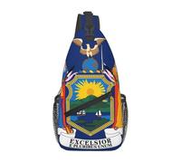 Borsa a tracolla casual con bandiera di New York, resistente, di grande capacità, leggera e traspirante, adatta per vari luoghi all'aperto
