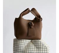 Borsa a tracolla casual e versatile, dal design ricercato, semplice e alla moda, con texture in PU, adatta come borsa a secchiello, cestino per la verdura, piccola borsa da donna per uscire, borsa a t