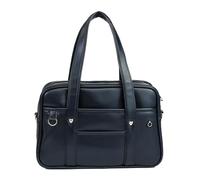 Borsa a tracolla casual giapponese, alla moda e funzionale, in pelle PU, adatta per varie occasioni, colore nero, di piccole dimensioni, Blu scuro, taglia M, M Taglia, come descrizione