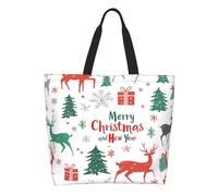 Borsa A Tracolla Christmas And New Year Pattern Donna Borsetta Moda Borse A Mano Leggera Tote Bag Per Ufficio Lavoro Shopping