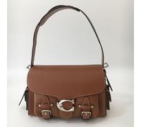 Borsa a tracolla Coach Cargo Soft Tabby stile moto marrone CT721 Outlet