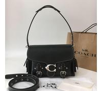 Borsa a tracolla Coach Cargo Soft Tabby stile moto nera CT721 Outlet