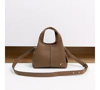 Borsa a tracolla COACH CM545 LANA23 a 2 vie in pelle con pietra scura Outlet