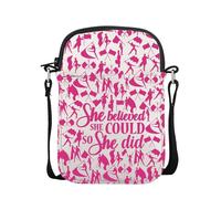 Borsa a tracolla Color Guard, idea regalo con bandiera della band in lingua inglese "She Believed She Could So She Did", Lei Ha Fatto Color Guard Cb Regno Unito, 0