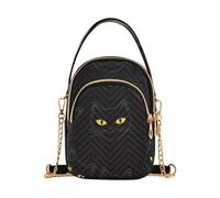 Borsa a tracolla color oro con margherite bianche e rosa | Borse a tracolla piccole da donna: tre tasche per smartphone e oggetti essenziali per passeggiate con il cane