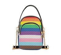 Borsa a tracolla color pastello per telefono portafoglio a catena borsa trapuntata cerniera designer bombetta tote bandiera lgbtq pennelli diritti orgoglio