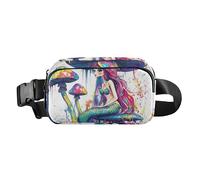 Borsa a tracolla colorata a forma di sirena, per donne, uomini, adolescenti, grande capacità, borsa da cintura, Sirena di bellezza, 1 size