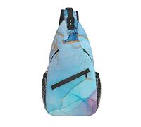 Borsa a tracolla colorata blu rosa sfumata marmo zaino da escursionismo zaino a tracolla zaino da viaggio zaino da viaggio per uomo donna