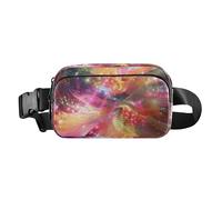Borsa a tracolla colorata con fiume di stelle, alla moda, per donne e uomini, impermeabile, con cinghia regolabile, per ciclismo, escursionismo, palestra, Fiume di stelle colorato Fantasy, 1 size