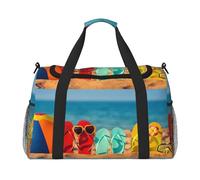 Borsa a tracolla colorata con infradito da spiaggia, da donna, da viaggio, borsa a tracolla, borsa a tracolla, borse da lavoro, borsa hobo per tutti i giorni