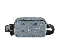 Borsa a tracolla colorata con motivo cavallo alla moda, per donne e uomini, borsa a tracolla multiuso con tracolla regolabile per lo shopping, lo sport, il lavoro