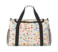 Borsa a tracolla colorata per compleanno, leggera, impermeabile, di grande capacità, borsa da viaggio per oggetti personali, Nero , Taglia unica