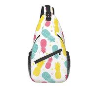 Borsa a tracolla Colorful Pine Tropical Summer Hiking Daypack Crossbody Shoulder Backpack Travel Chest Pack for Men Women